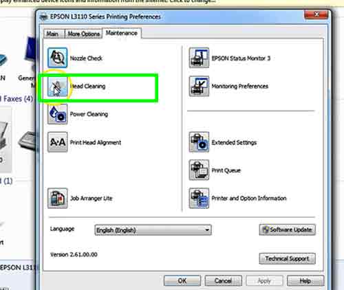 Head Cleaning of Epson L3110 Multifunction InkTank Printer 4