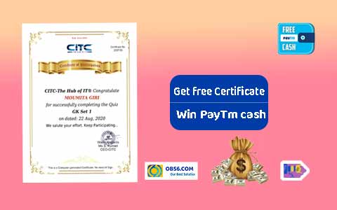 Get free quiz and certificate from CITC and win the prize